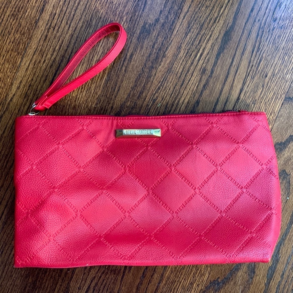 Steve Madden Red Large Wristlet Bag